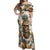 Pineapple Skull Off Shoulder Maxi Dress Summer Paradise TS04 - Polynesian Pride