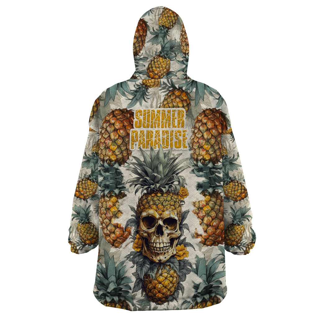 Pineapple Skull Wearable Blanket Hoodie Summer Paradise TS04 One Size Multicolor - Polynesian Pride