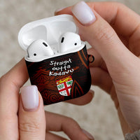 Straight Outta Kadavu Fiji AirPods Case Tribal Polynesian Tattoo Coat Of Arms Flag TS04 - Polynesian Pride