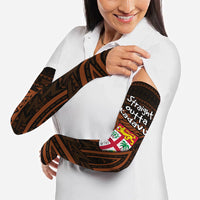 Straight Outta Kadavu Fiji Arm Sleeves Tribal Polynesian Tattoo Coat Of Arms Flag TS04 - Polynesian Pride