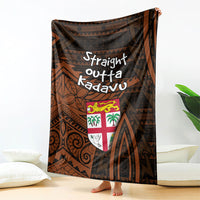 Straight Outta Kadavu Fiji Blanket Tribal Polynesian Tattoo Coat Of Arms Flag TS04 - Polynesian Pride