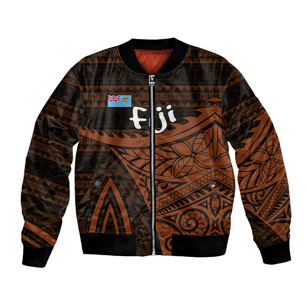 Straight Outta Kadavu Fiji Bomber Jacket Tribal Polynesian Tattoo Coat Of Arms Flag