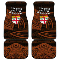 Straight Outta Kadavu Fiji Car Mats Tribal Polynesian Tattoo Coat Of Arms Flag TS04 - Polynesian Pride