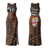 Straight Outta Kadavu Fiji Couples Matching Tank Maxi Dress and Hawaiian Shirt Tribal Polynesian Tattoo Coat Of Arms Flag TS04 - Polynesian Pride