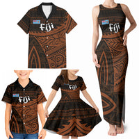 Straight Outta Kadavu Fiji Family Matching Tank Maxi Dress and Hawaiian Shirt Tribal Polynesian Tattoo Coat Of Arms Flag TS04 - Polynesian Pride