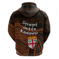 Straight Outta Kadavu Fiji Hoodie Tribal Polynesian Tattoo Coat Of Arms Flag TS04 - Polynesian Pride