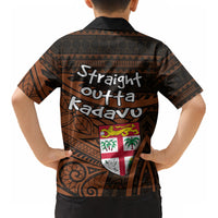 Straight Outta Kadavu Fiji Kid Hawaiian Shirt Tribal Polynesian Tattoo Coat Of Arms Flag TS04 - Polynesian Pride