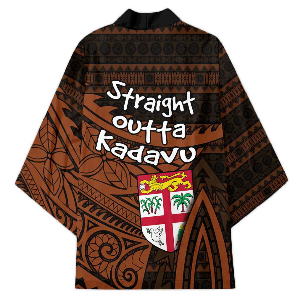 Straight Outta Kadavu Fiji Kimono Tribal Polynesian Tattoo Coat Of Arms Flag TS04 - Polynesian Pride