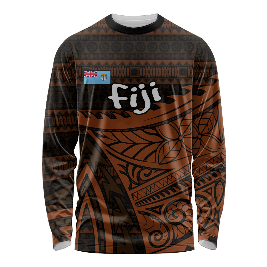 Straight Outta Kadavu Fiji Long Sleeve Shirt Tribal Polynesian Tattoo Coat Of Arms Flag