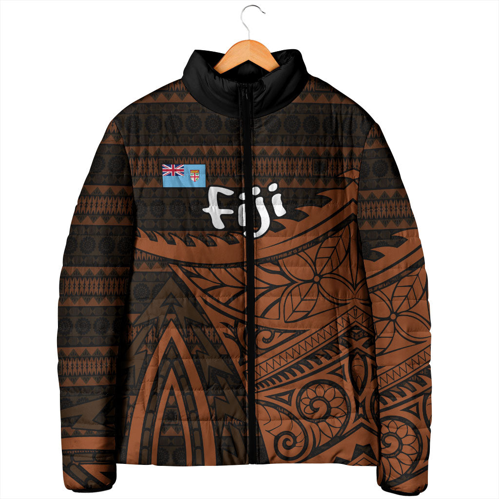 Straight Outta Kadavu Fiji Padded Jacket Tribal Polynesian Tattoo Coat Of Arms Flag TS04 - Polynesian Pride