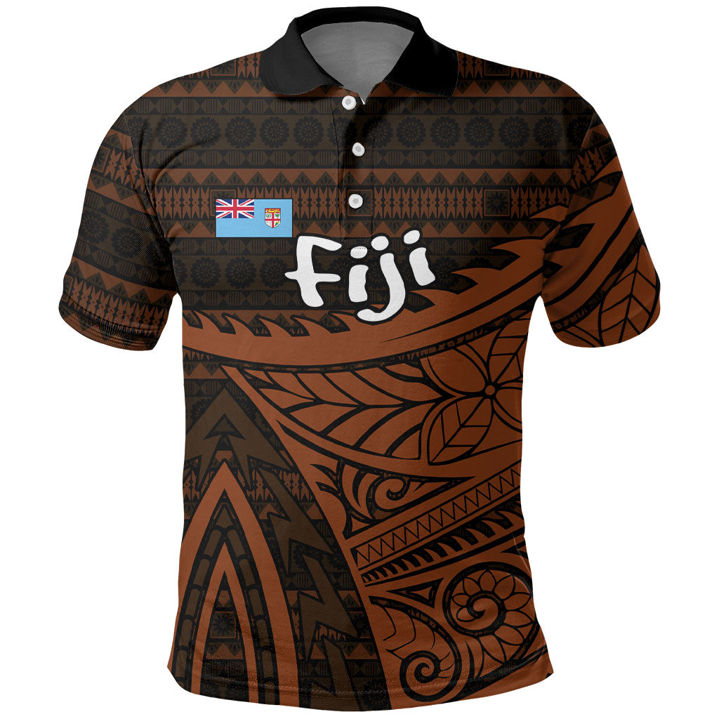 Straight Outta Kadavu Fiji Polo Shirt Tribal Polynesian Tattoo Coat Of Arms Flag