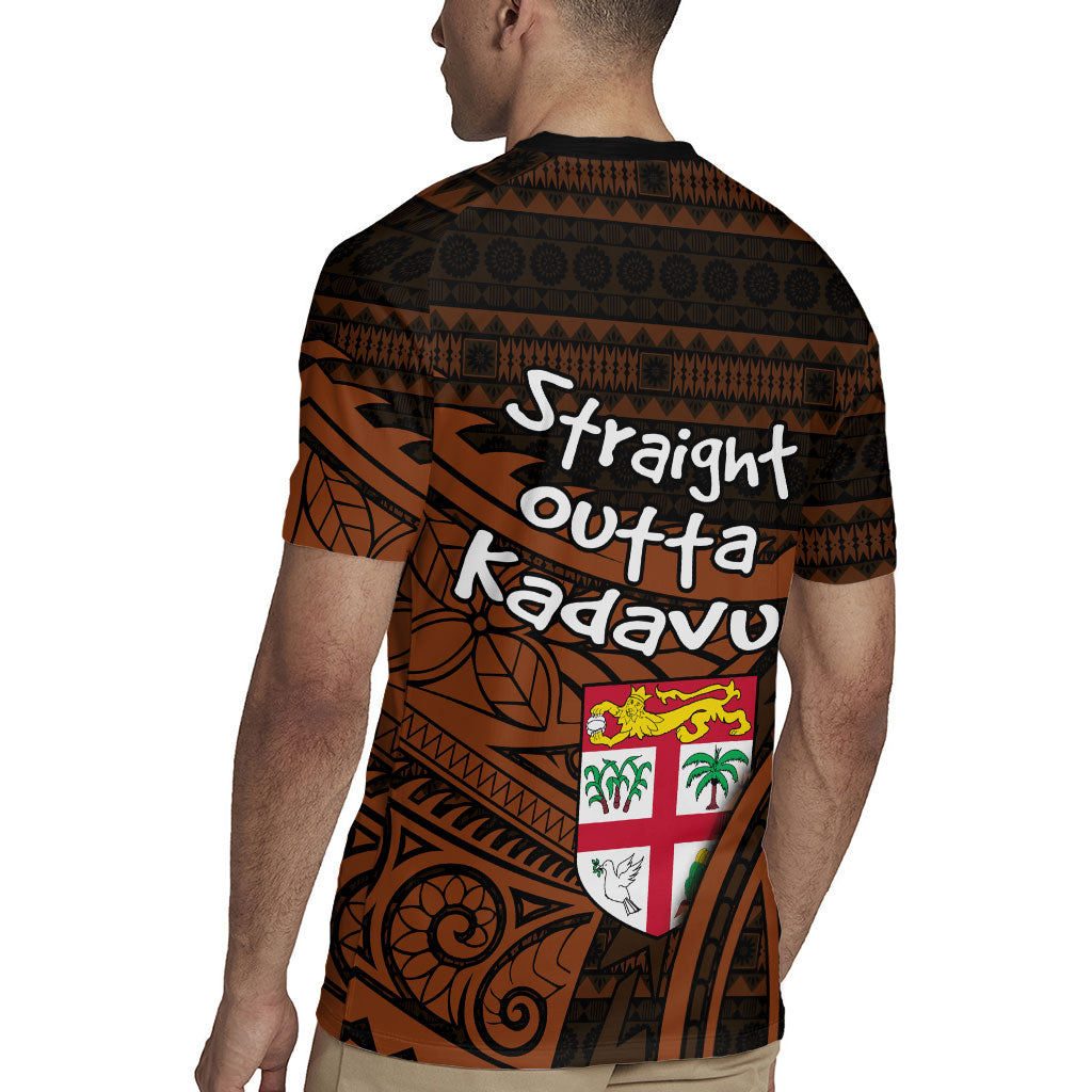 Straight Outta Kadavu Fiji Rugby Jersey Tribal Polynesian Tattoo Coat Of Arms Flag TS04 - Polynesian Pride