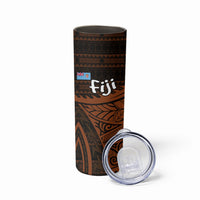 Straight Outta Kadavu Fiji Skinny Tumbler Tribal Polynesian Tattoo Coat Of Arms Flag TS04 - Polynesian Pride