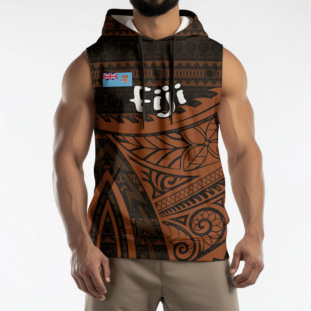 Straight Outta Kadavu Fiji Sleeveless Hoodie Tribal Polynesian Tattoo Coat Of Arms Flag TS04 - Polynesian Pride