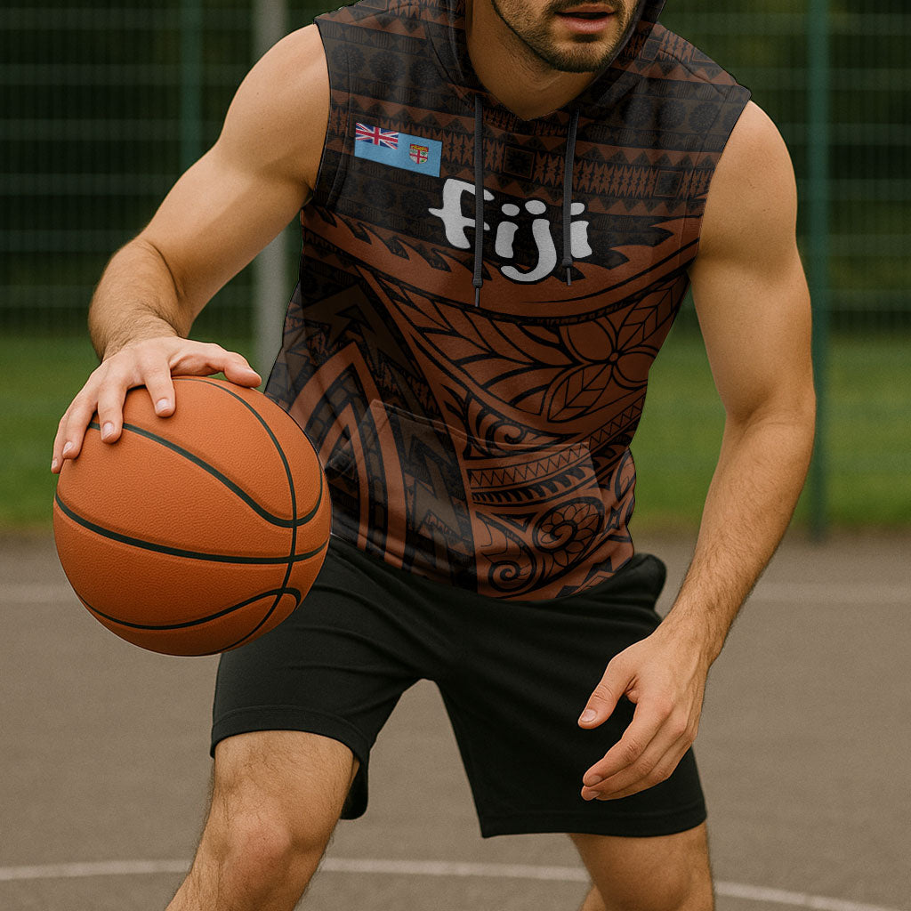 Straight Outta Kadavu Fiji Sleeveless Hoodie Tribal Polynesian Tattoo Coat Of Arms Flag TS04 - Polynesian Pride