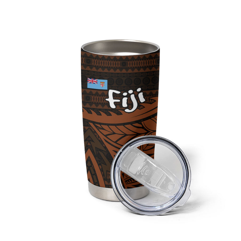 Straight Outta Kadavu Fiji Tumbler Cup Tribal Polynesian Tattoo Coat Of Arms Flag TS04 - Polynesian Pride