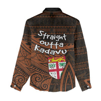Straight Outta Kadavu Fiji Women Casual Shirt Tribal Polynesian Tattoo Coat Of Arms Flag TS04 - Polynesian Pride