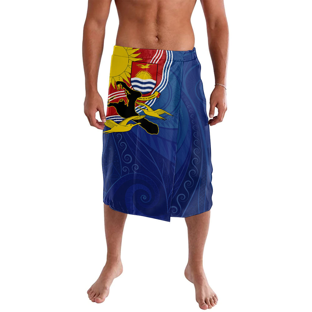 Kiribati Flag Coat Of Arms Lavalava Sun Rising Frigatebird Pacific Island Tribal Pattern TS04 Red Yellow - Polynesian Pride