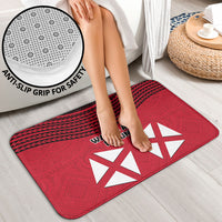 Wallis And Futuna Bathroom Set Polynesian Tattoo Flag Map