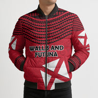 Wallis And Futuna Bomber Puffer Jacket Polynesian Tattoo Flag Map
