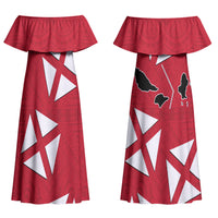 Wallis And Futuna Couples Matching Off Shoulder Maxi Dress and Hawaiian Shirt Polynesian Tattoo Flag Map TS04 - Polynesian Pride