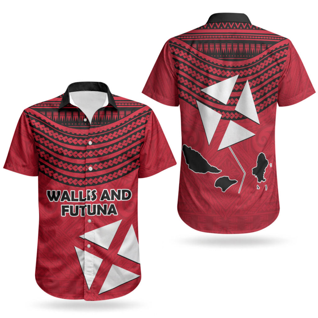 Wallis And Futuna Couples Matching Tank Maxi Dress and Hawaiian Shirt Polynesian Tattoo Flag Map TS04 - Polynesian Pride