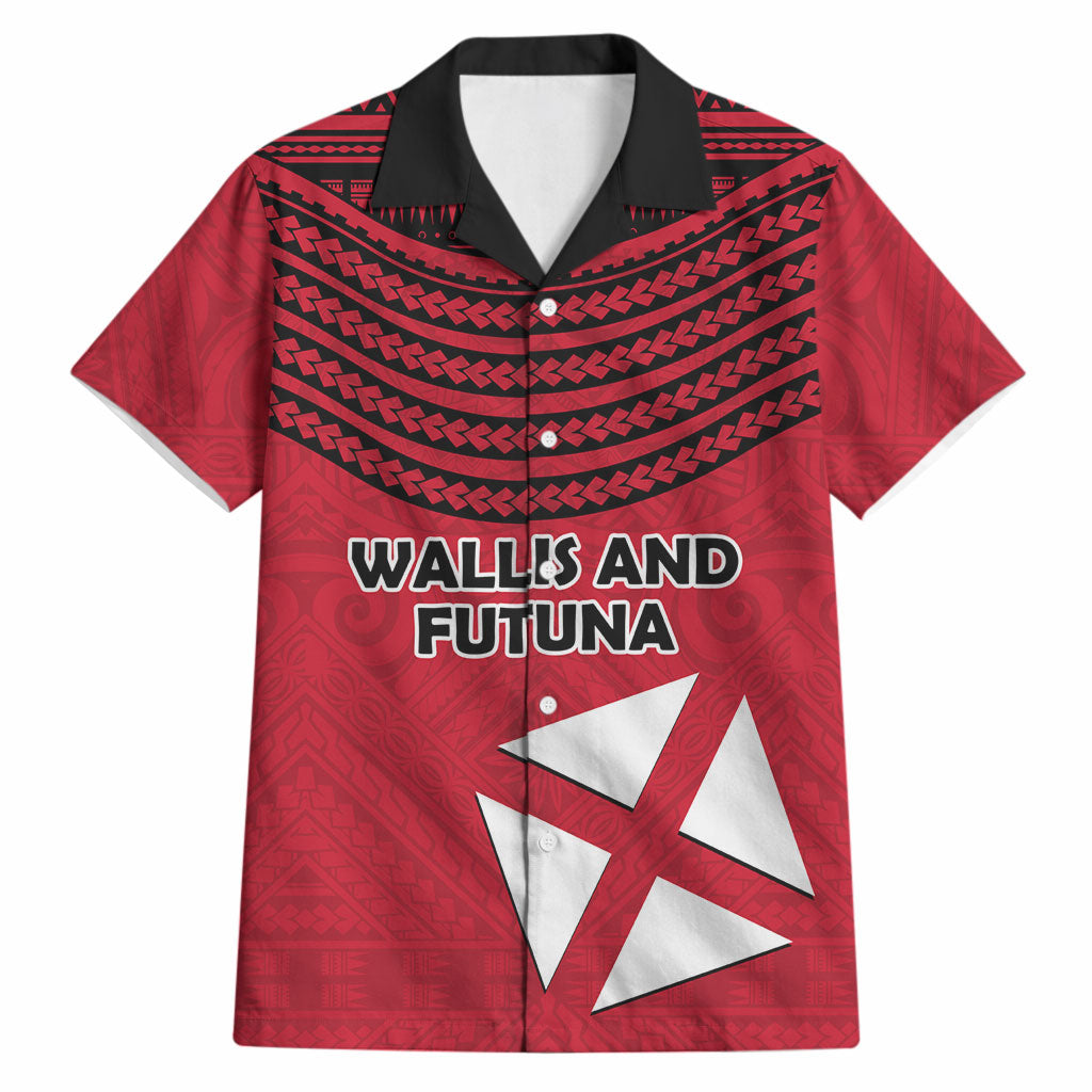 Wallis And Futuna Hawaiian Shirt Polynesian Tattoo Flag Map