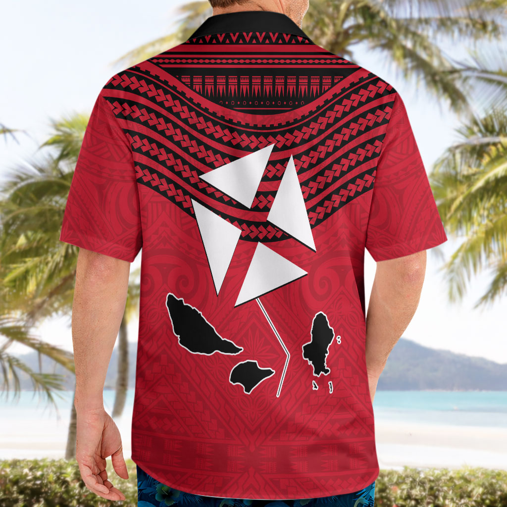 Wallis And Futuna Hawaiian Shirt Polynesian Tattoo Flag Map