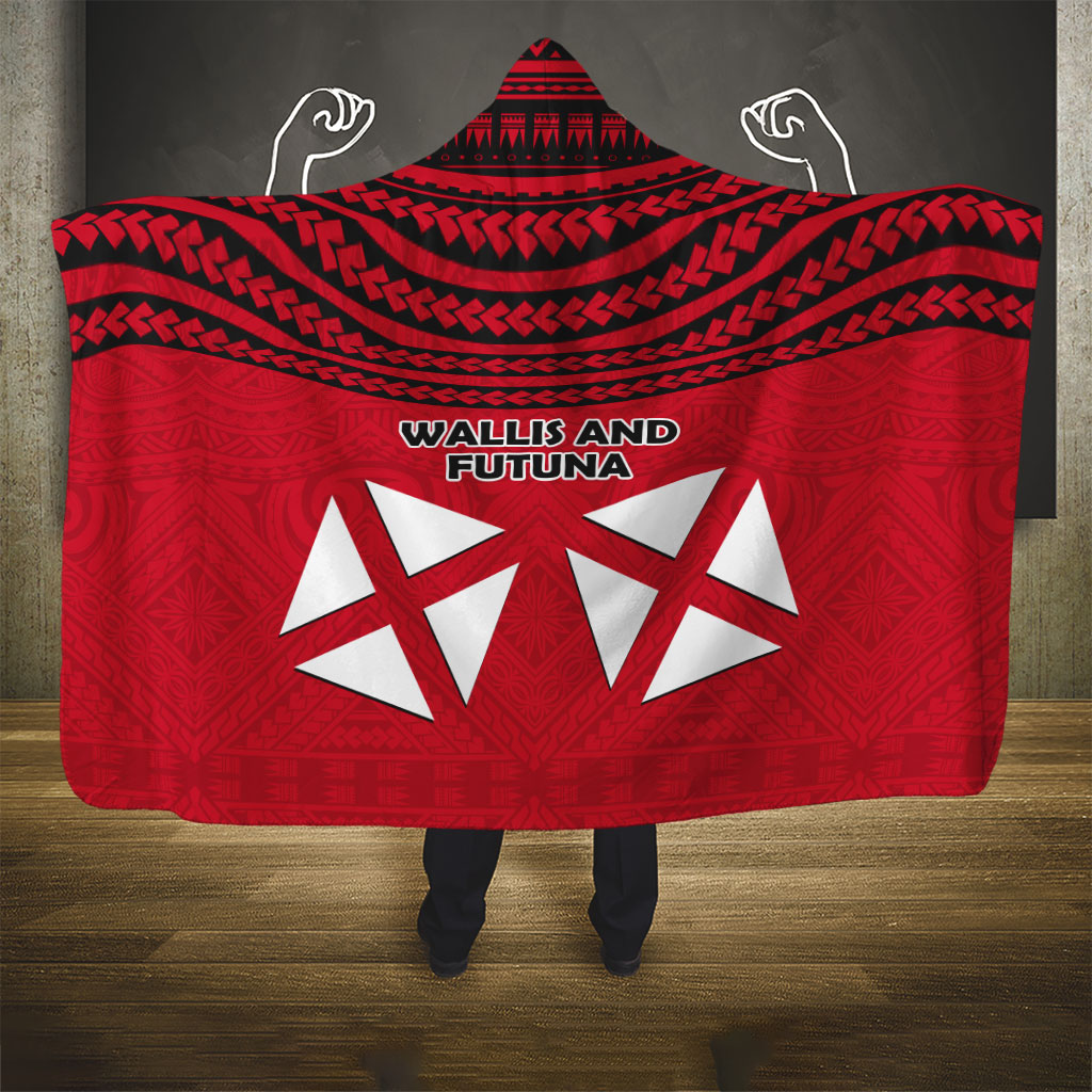 Wallis And Futuna Hooded Blanket Polynesian Tattoo Flag Map TS04 - Polynesian Pride