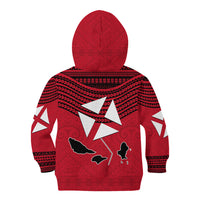 Wallis And Futuna Kid Hoodie Polynesian Tattoo Flag Map TS04 - Polynesian Pride