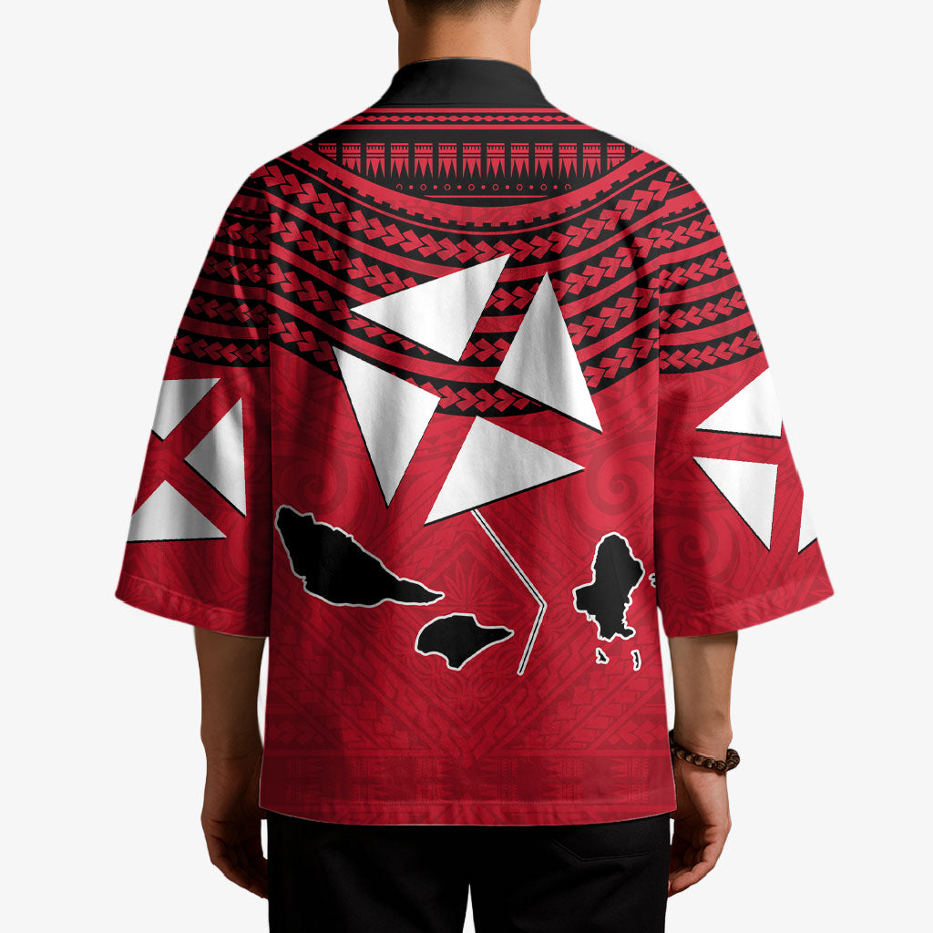 Wallis And Futuna Kimono Polynesian Tattoo Flag Map