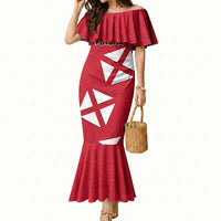 Wallis And Futuna Mermaid Dress Polynesian Tattoo Flag Map