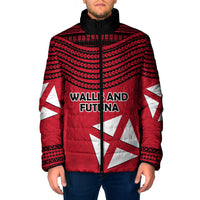 Wallis And Futuna Padded Jacket Polynesian Tattoo Flag Map