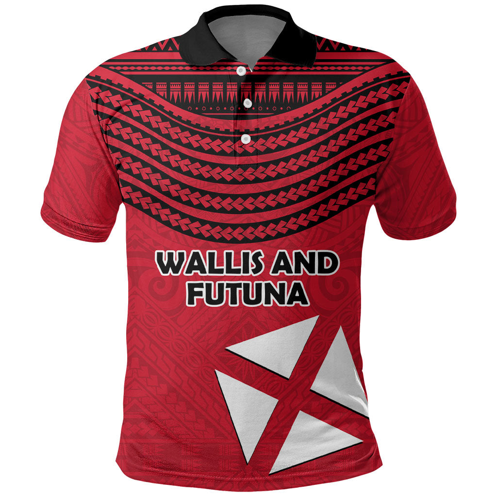 Wallis And Futuna Polo Shirt Polynesian Tattoo Flag Map