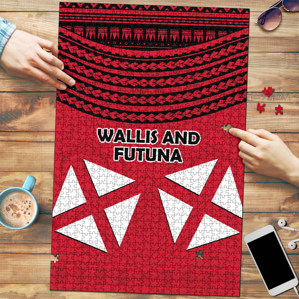 Wallis And Futuna Puzzle Polynesian Tattoo Flag Map