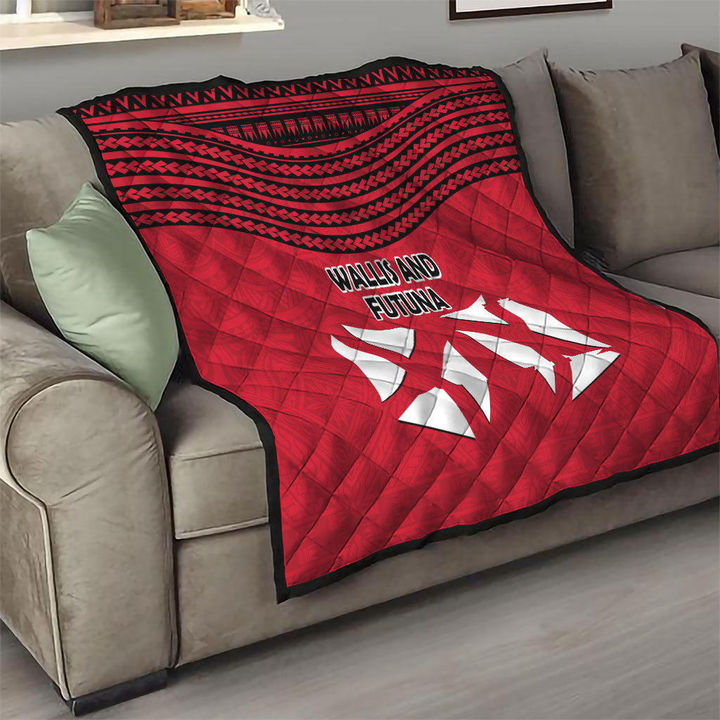 Wallis And Futuna Quilt Polynesian Tattoo Flag Map TS04 - Polynesian Pride