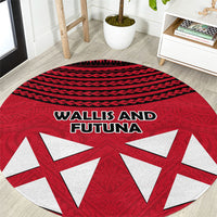 Wallis And Futuna Round Carpet Polynesian Tattoo Flag Map