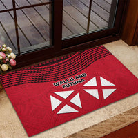 Wallis And Futuna Rubber Doormat Polynesian Tattoo Flag Map