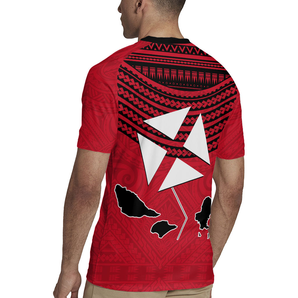 Wallis And Futuna Rugby Jersey Polynesian Tattoo Flag Map