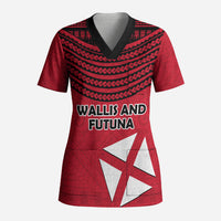 Wallis And Futuna Scrub Top Polynesian Tattoo Flag Map