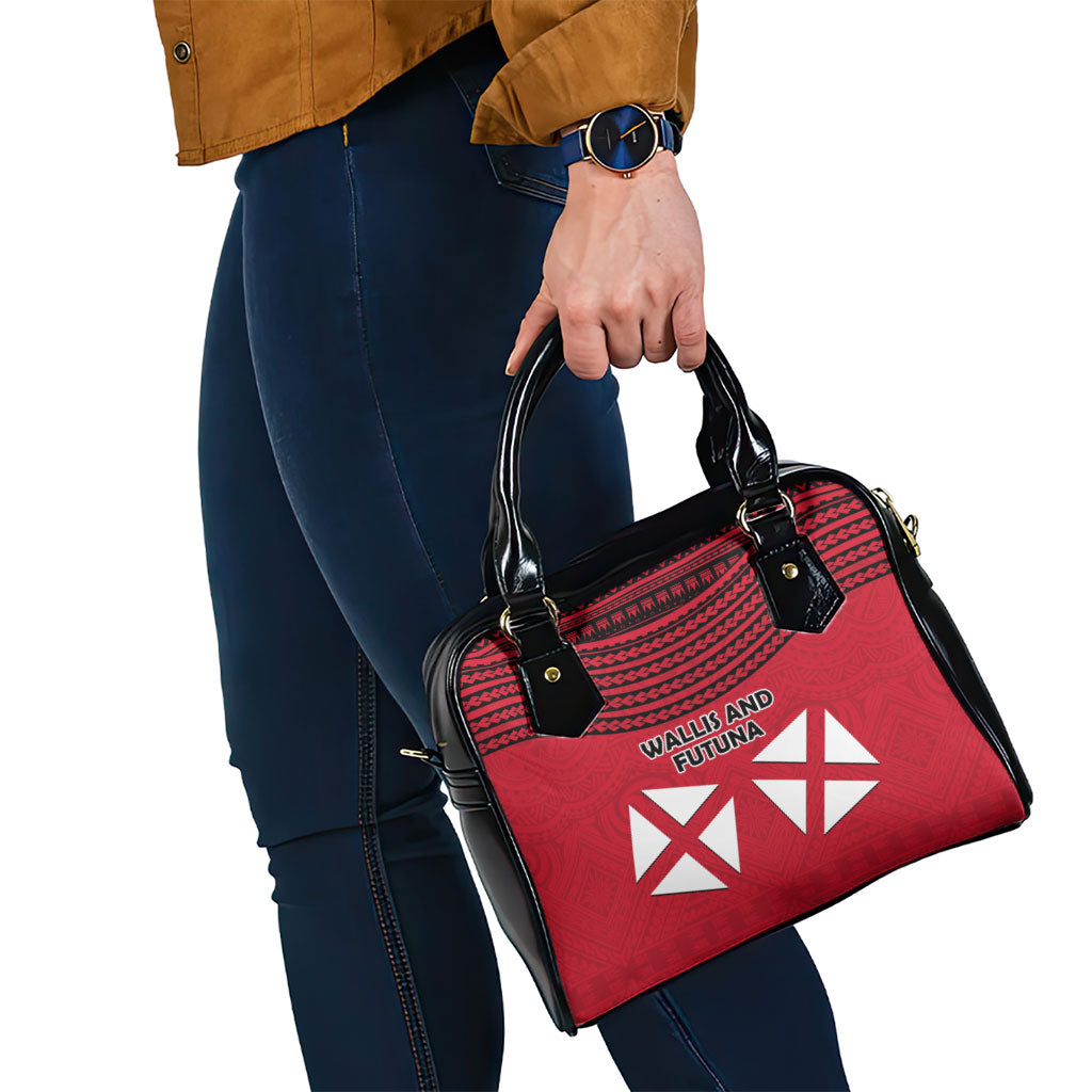 Wallis And Futuna Shoulder Handbag Polynesian Tattoo Flag Map TS04 - Polynesian Pride