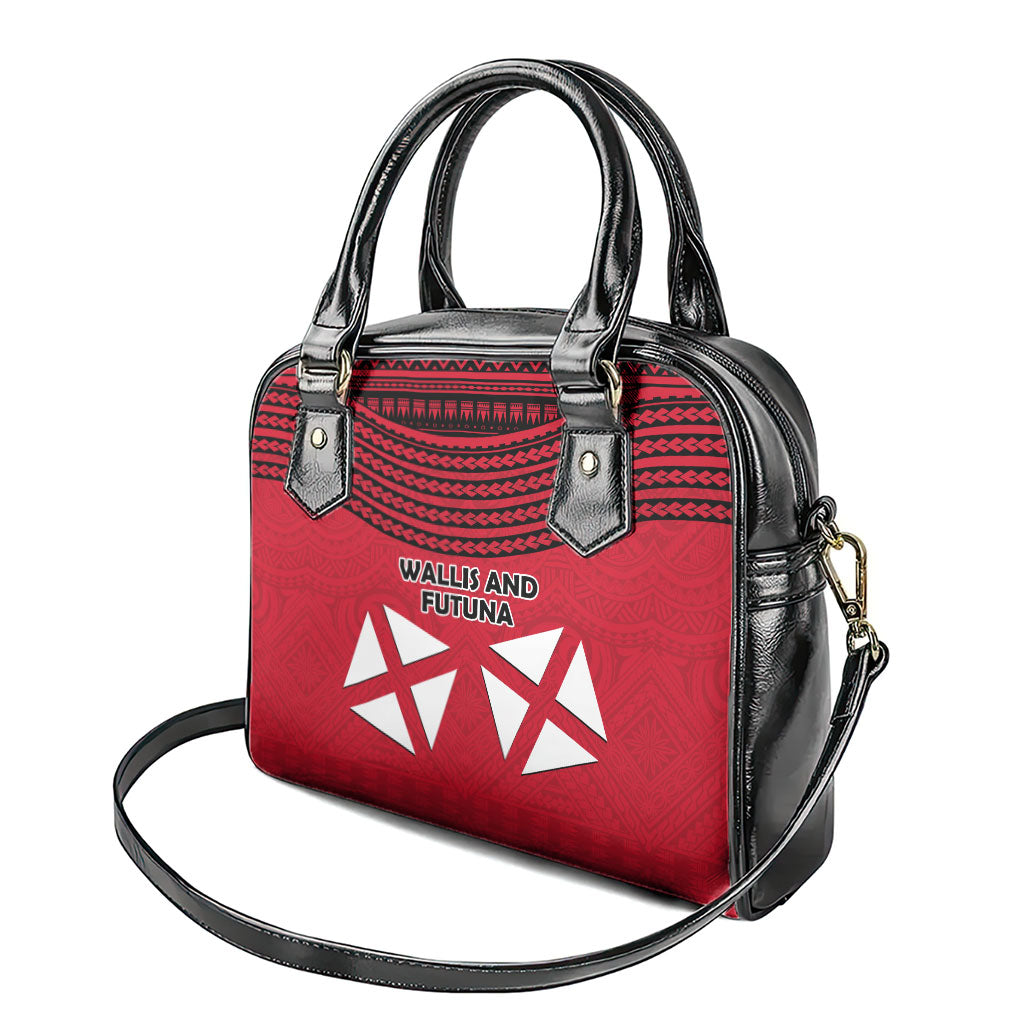 Wallis And Futuna Shoulder Handbag Polynesian Tattoo Flag Map TS04 - Polynesian Pride