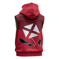 Wallis And Futuna Sleeveless Hoodie Polynesian Tattoo Flag Map