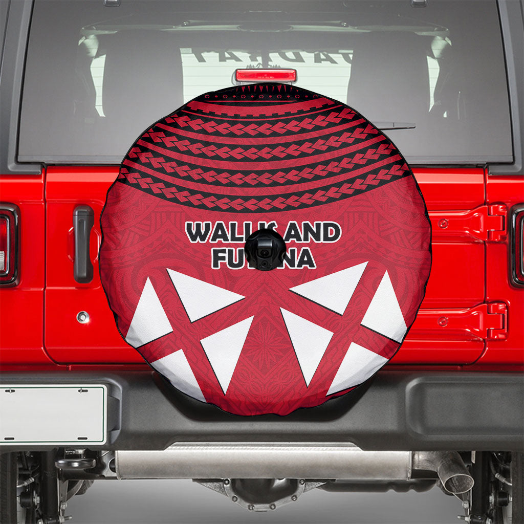 Wallis And Futuna Spare Tire Cover Polynesian Tattoo Flag Map