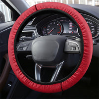Wallis And Futuna Steering Wheel Cover Polynesian Tattoo Flag Map