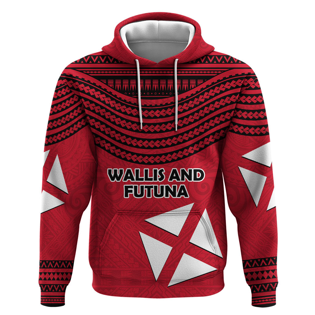 Wallis And Futuna Zip Hoodie Polynesian Tattoo Flag Map