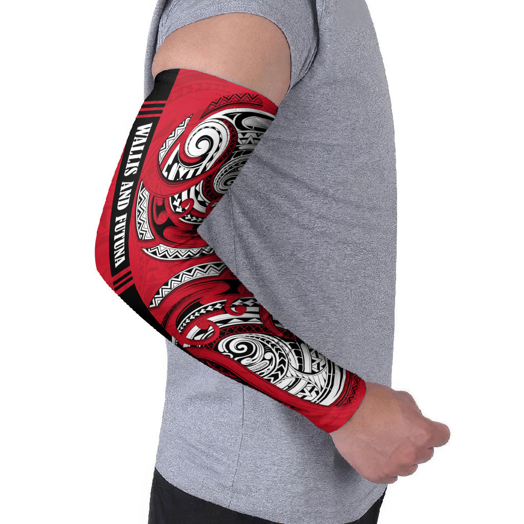 Wallis And Futuna Arm Sleeves Tribal Polynesian Tattoo Flag Motif TS04 - Polynesian Pride