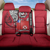 Wallis And Futuna Back Car Seat Cover Tribal Polynesian Tattoo Flag Motif TS04 One Size Red Black - Polynesian Pride