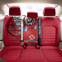 Wallis And Futuna Back Car Seat Cover Tribal Polynesian Tattoo Flag Motif TS04 - Polynesian Pride