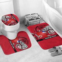 Wallis And Futuna Bathroom Set Tribal Polynesian Tattoo Flag Motif